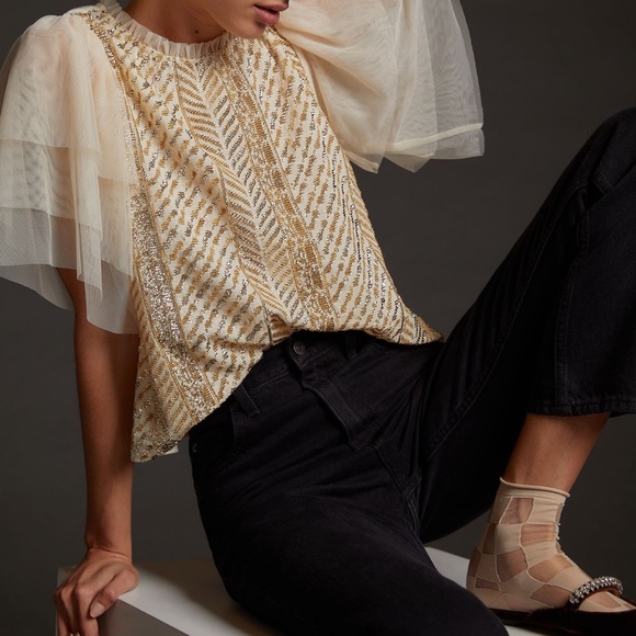 Anthropologie Tops - NWT Anthropologie sequin blouse